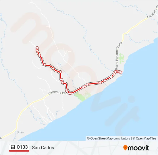 O133 Bus Line Map