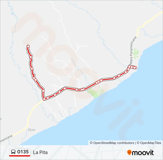 O135 Bus Line Map