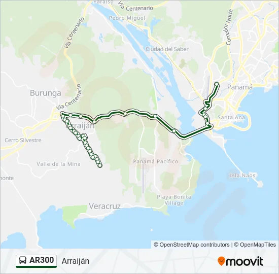 AR300 Bus Line Map