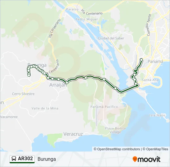 AR302 Bus Line Map