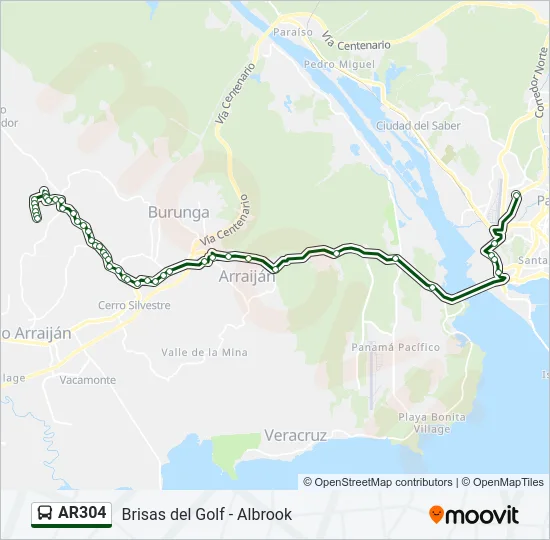 AR304 Bus Line Map