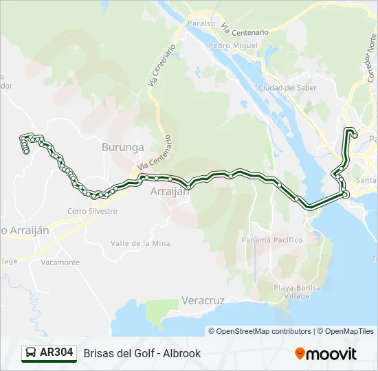 AR304 Bus Line Map
