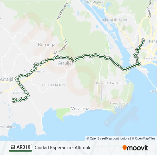 AR310 Bus Line Map