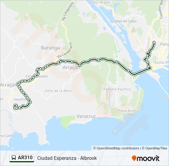 AR310 bus Line Map