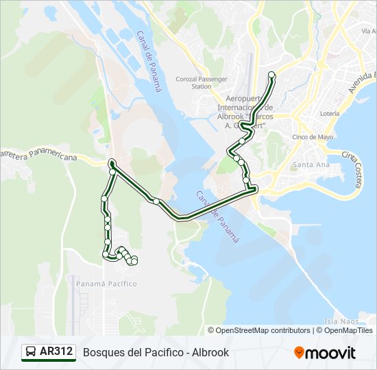 AR312 bus Line Map