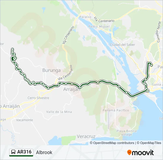 AR316 Bus Line Map