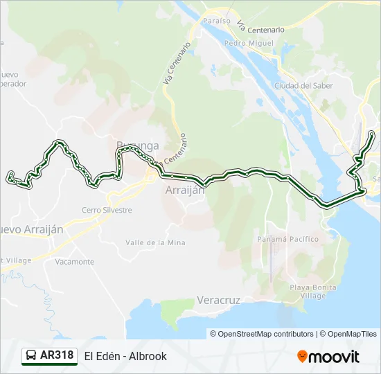 AR318 Bus Line Map