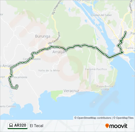 AR320 Bus Line Map