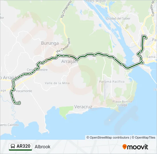AR320 Bus Line Map