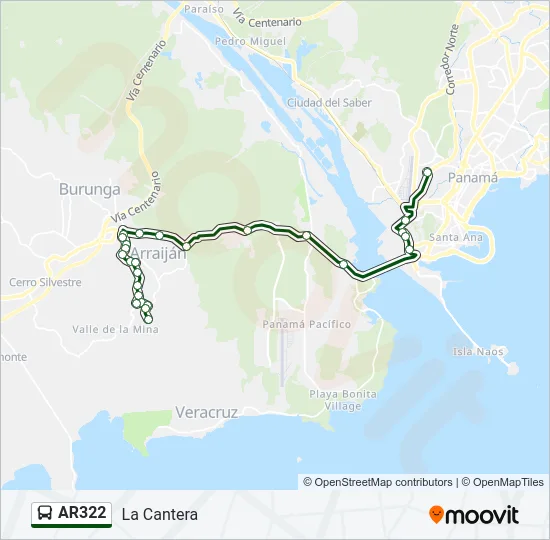 AR322 Bus Line Map