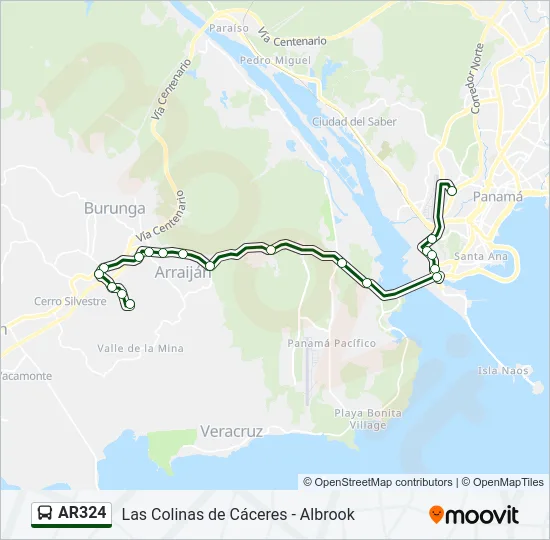 AR324 Bus Line Map