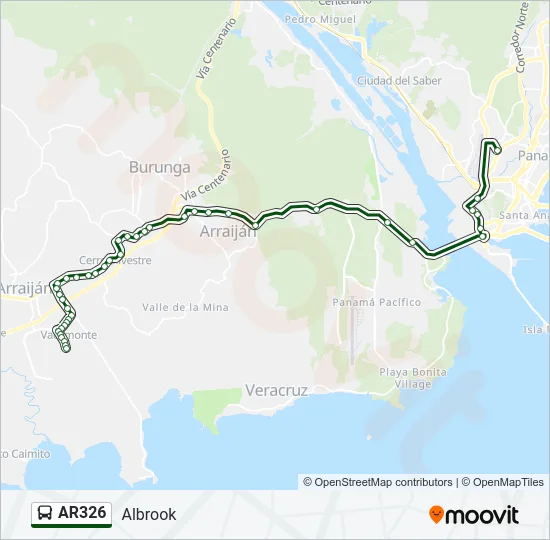 AR326 Bus Line Map