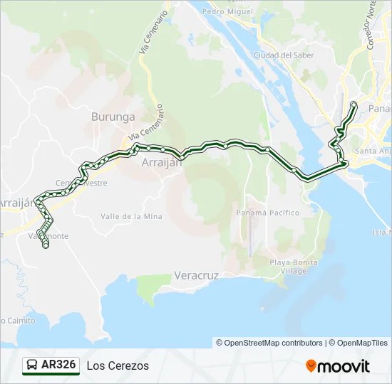 AR326 Bus Line Map