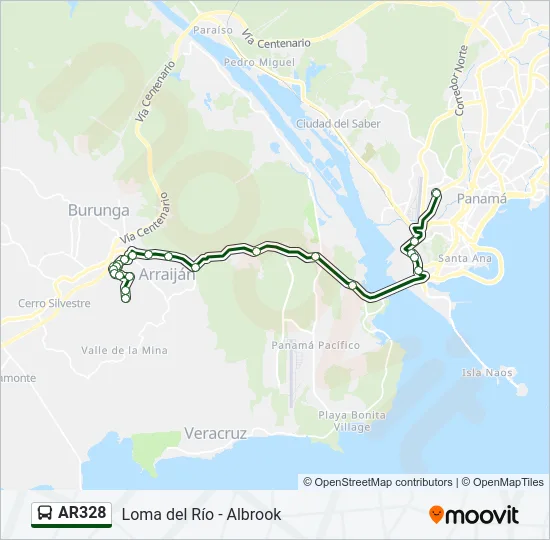 AR328 Bus Line Map