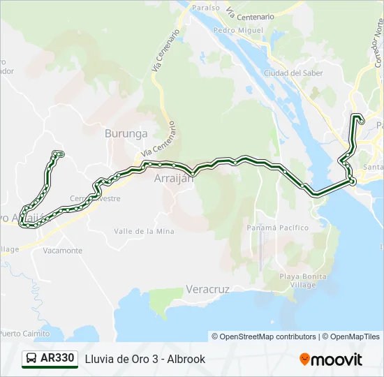 AR330 Bus Line Map