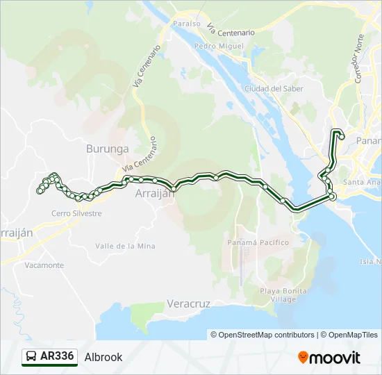 AR336 Bus Line Map