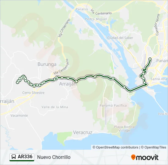 AR336 Bus Line Map