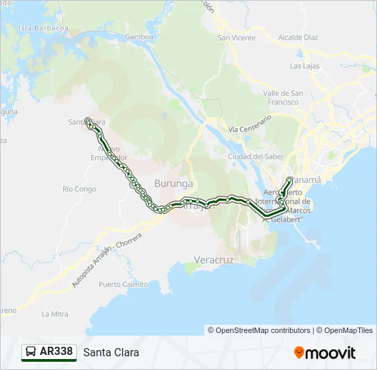 AR338 Bus Line Map