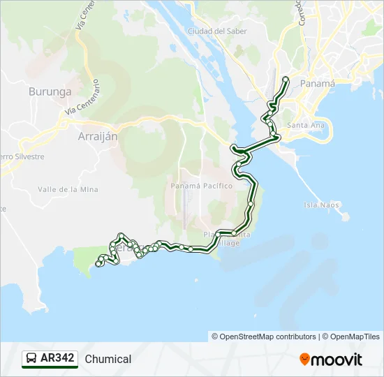 AR342 Bus Line Map