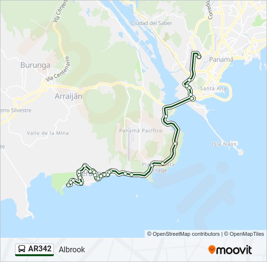 AR342 bus Line Map