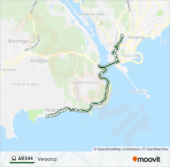 AR344 Bus Line Map