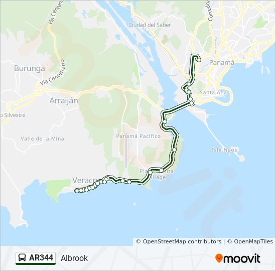 AR344 bus Line Map
