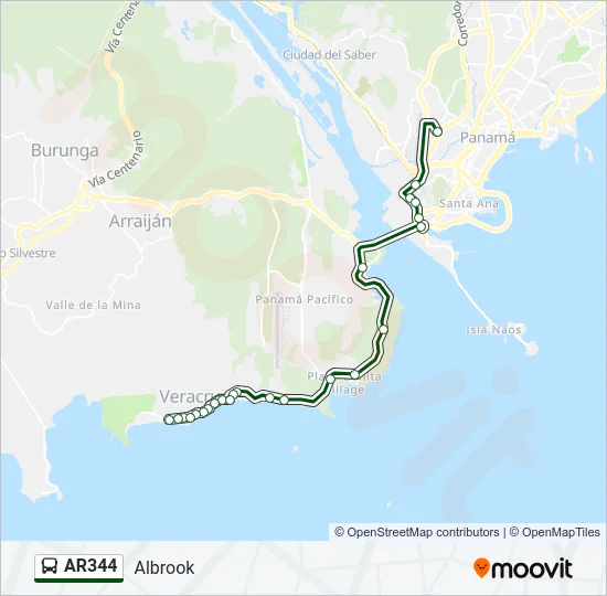 AR344 Bus Line Map