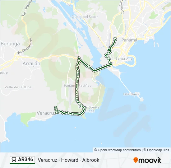 AR346 Bus Line Map