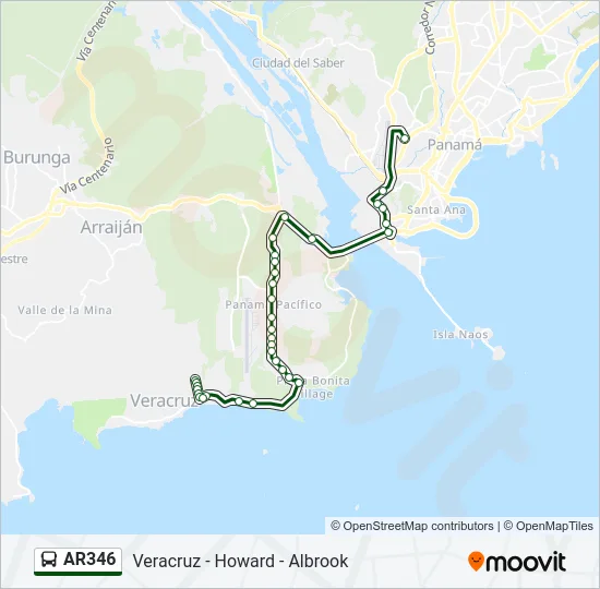 AR346 Bus Line Map