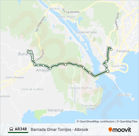 AR348 Bus Line Map