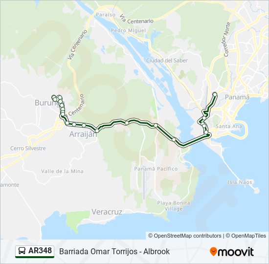 AR348 bus Line Map