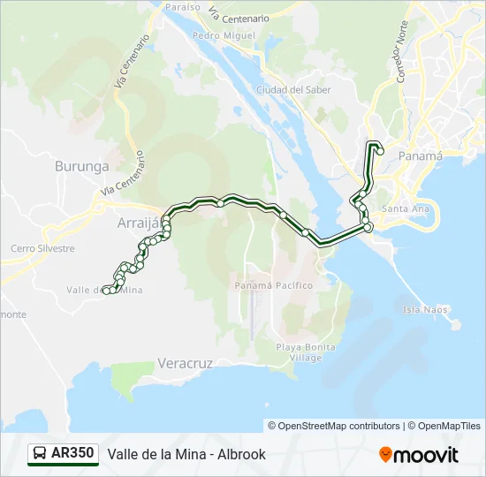 AR350 Bus Line Map