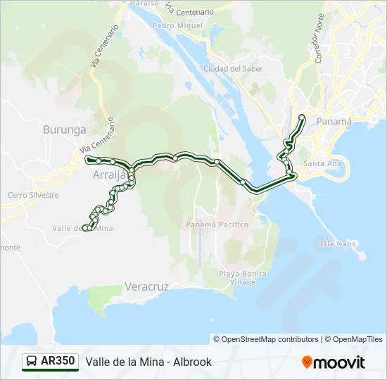AR350 Bus Line Map