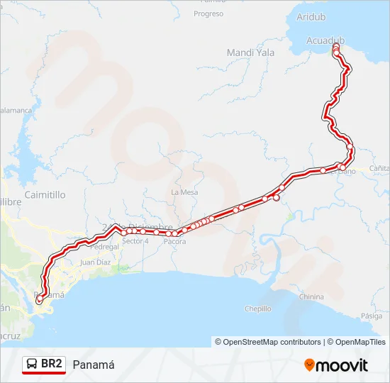 BR2 Bus Line Map