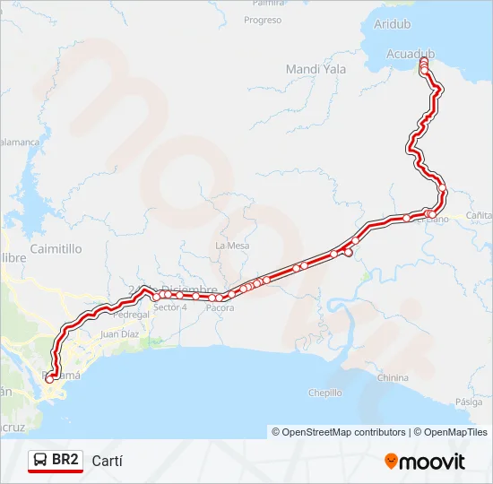 BR2 Bus Line Map