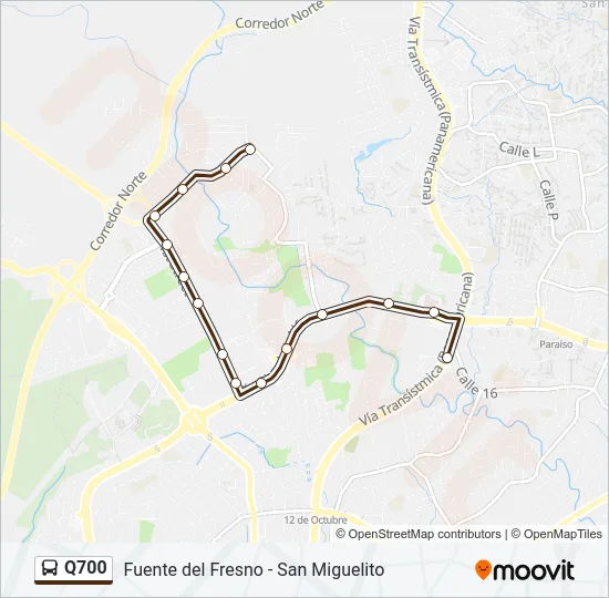 Q700 Bus Line Map