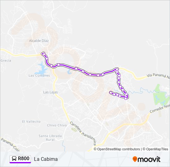 R800 bus Line Map