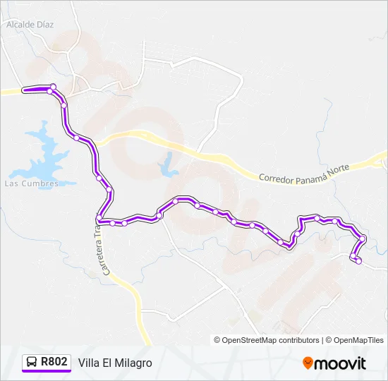 R802 Bus Line Map
