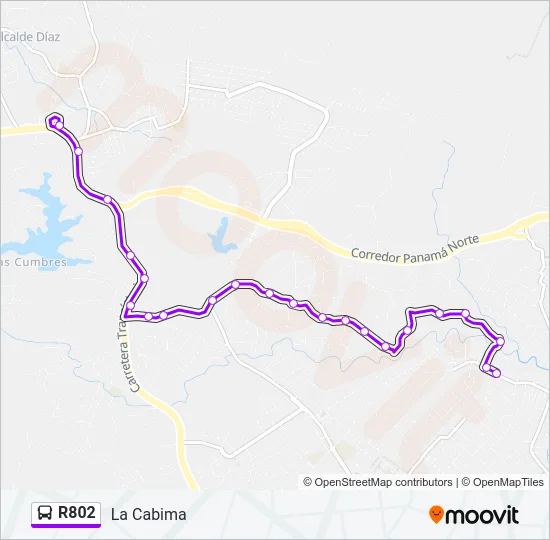 R802 Bus Line Map