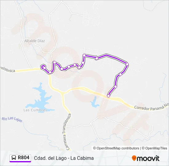 R804 Bus Line Map