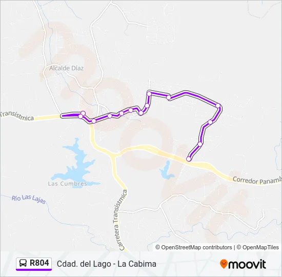 R804 Bus Line Map