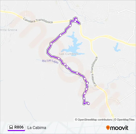 R806 Bus Line Map