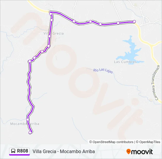 R808 Bus Line Map