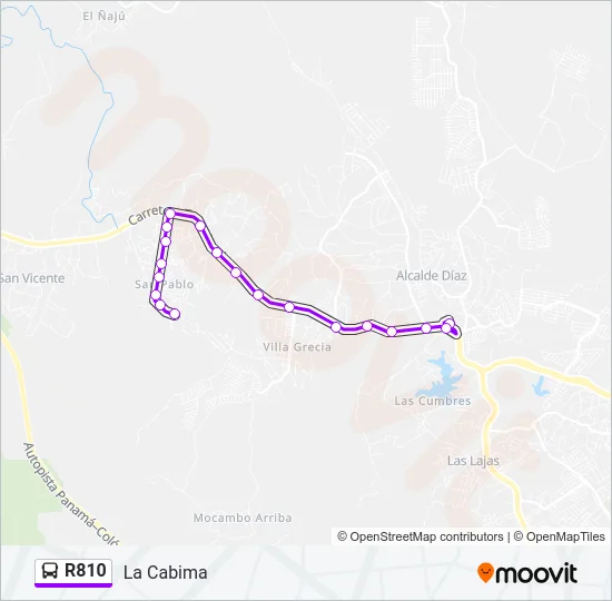 R810 Bus Line Map