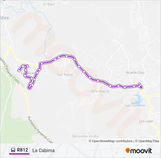 R812 Bus Line Map