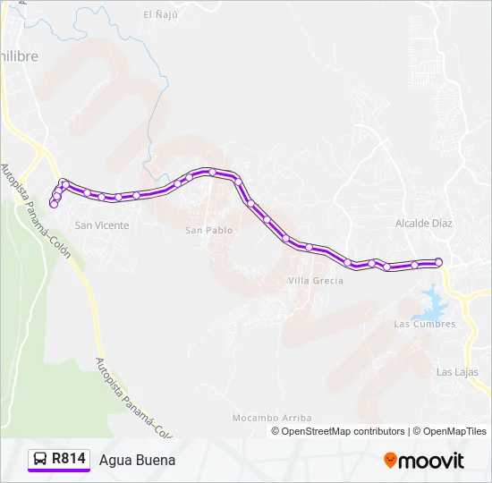 R814 Bus Line Map