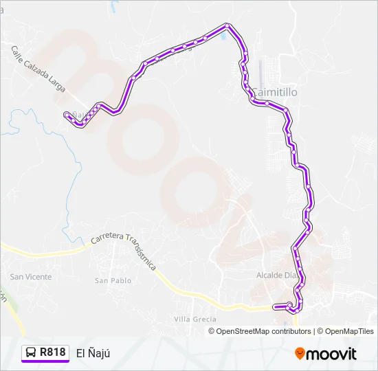 R818 Bus Line Map