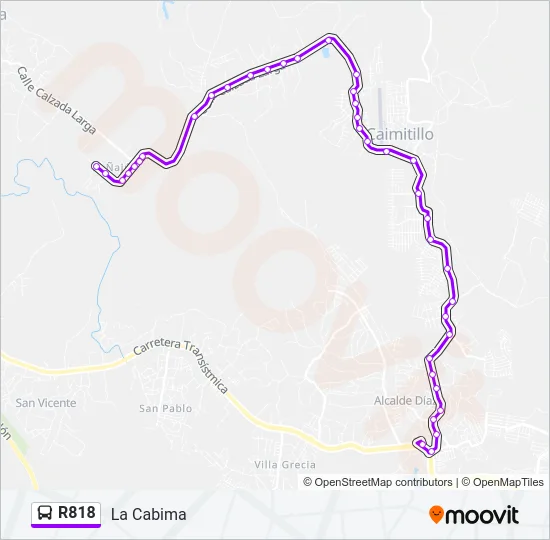 R818 Bus Line Map