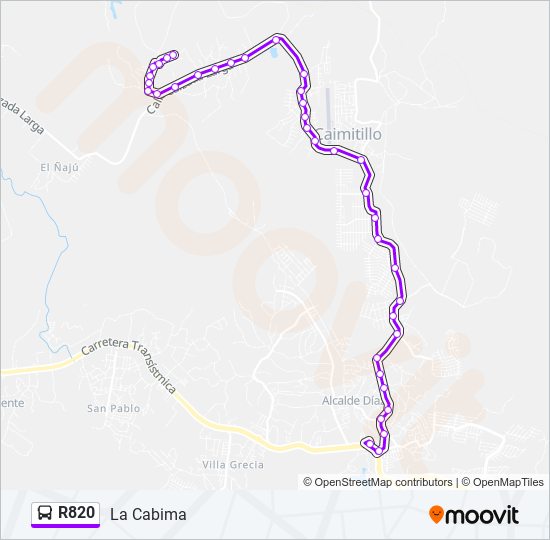 R820 bus Line Map