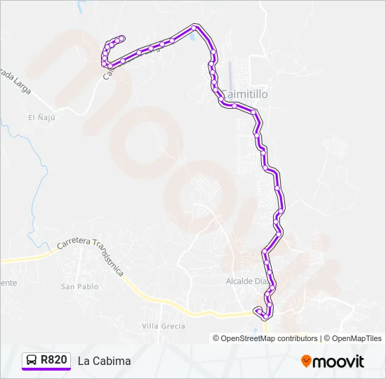 R820 Bus Line Map